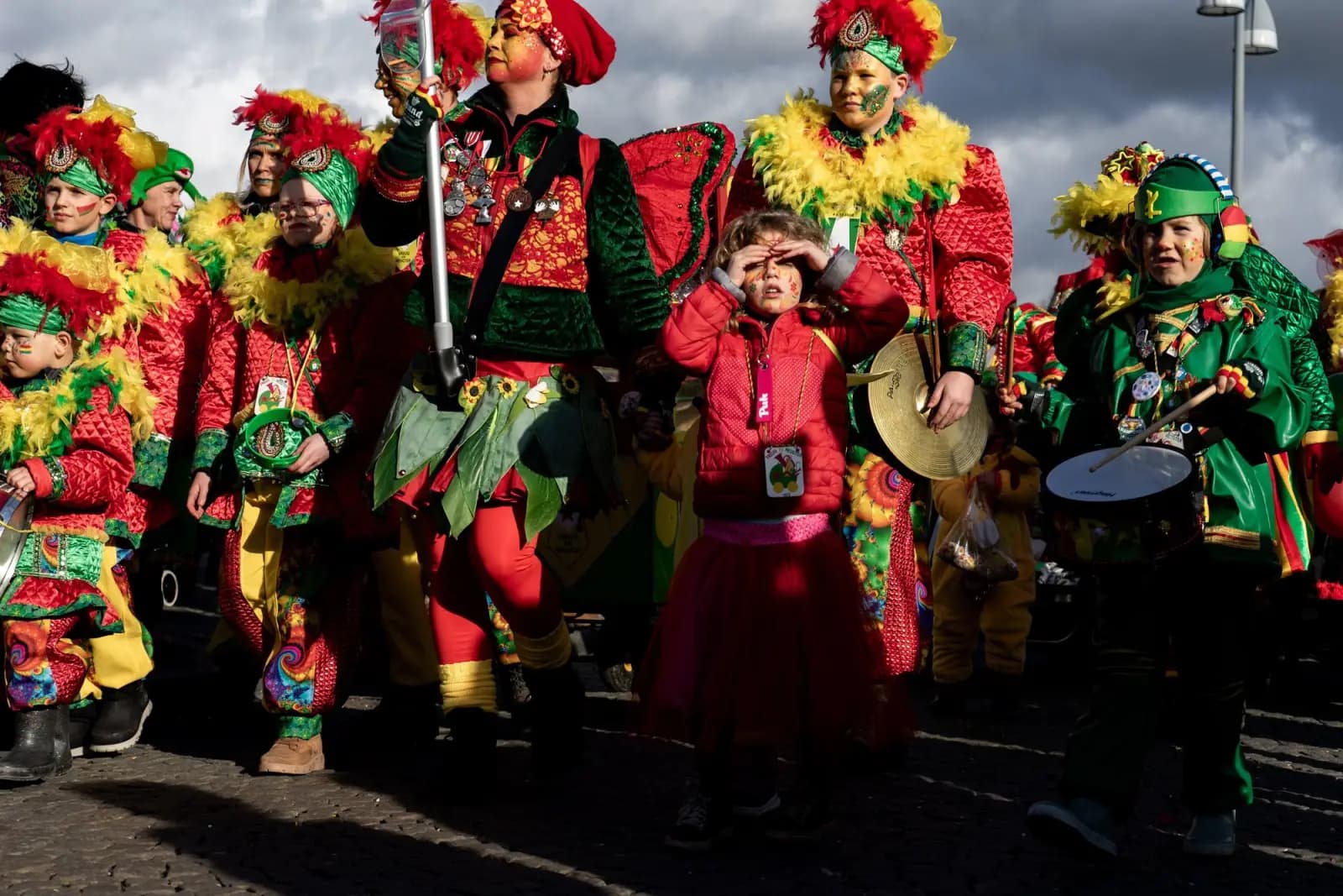 People in costume in the family parade in Maastricht