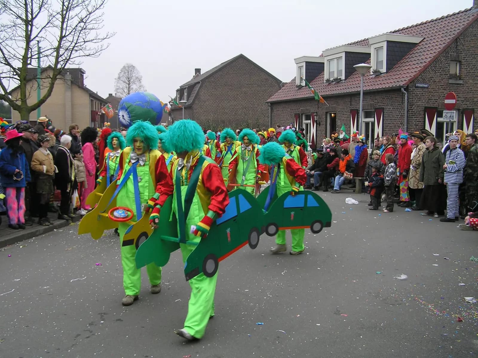Costumed groups in the carnival parade of Blerick, a district of Venlo