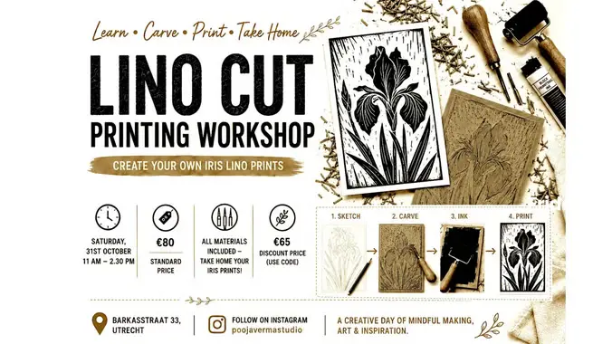 A Linocut Printing Workshop - From Sketch to Print
