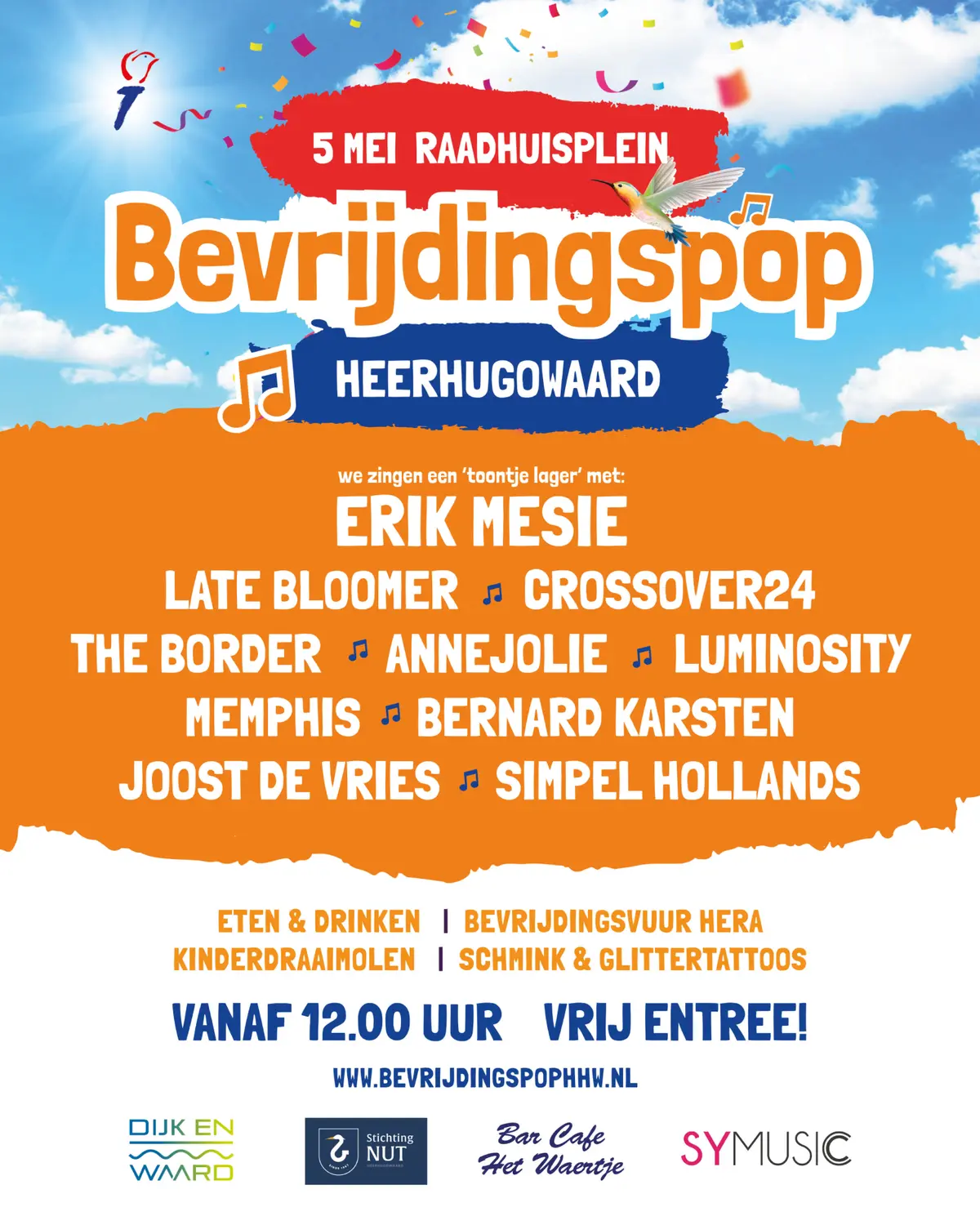 Bevrijdingspop Dijk en Waard, celebrate freedom on 5 May