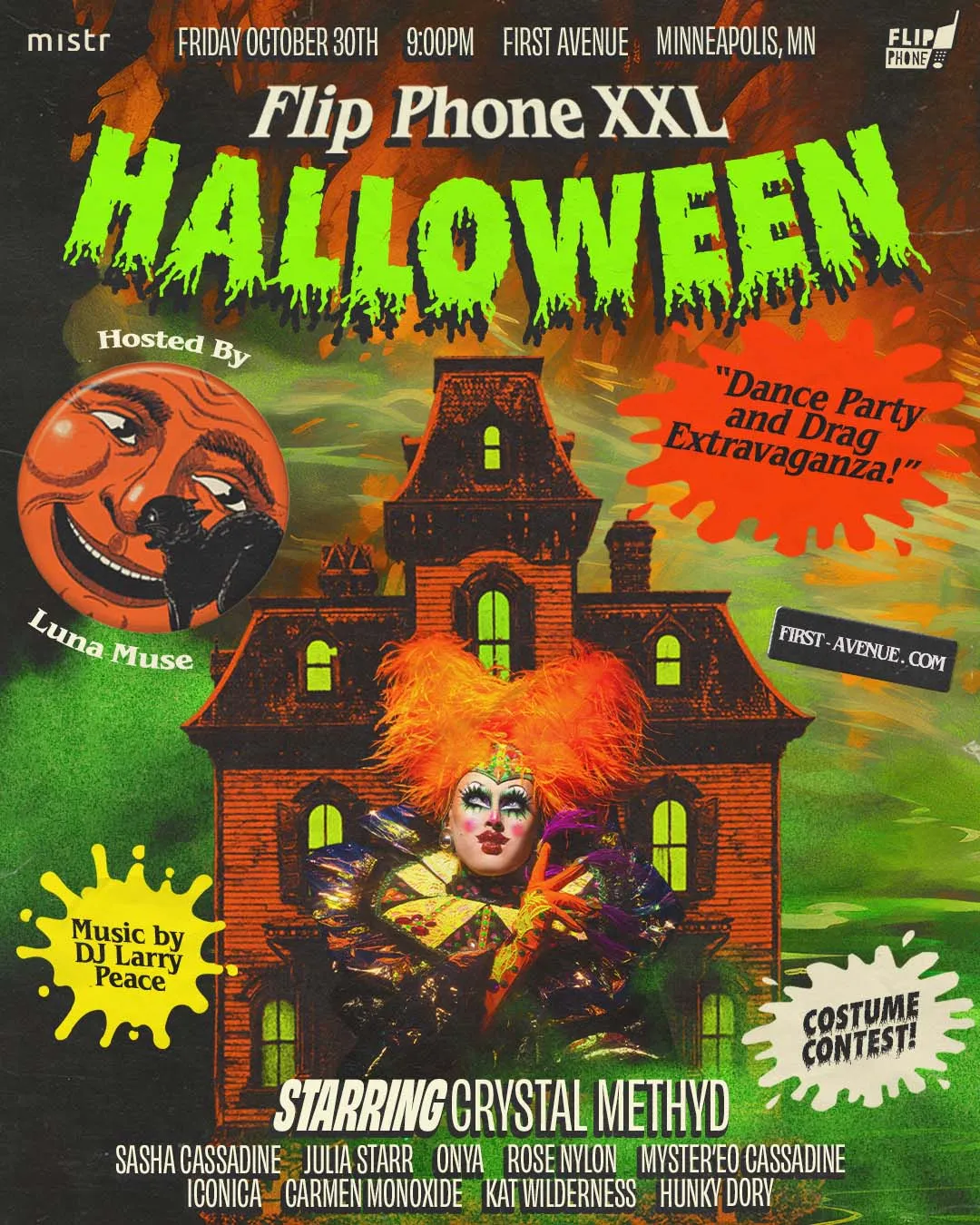Flip Phone XXL Halloween starring Crystal Methyd ( winner of RuPaul’s Drag Race All Stars )