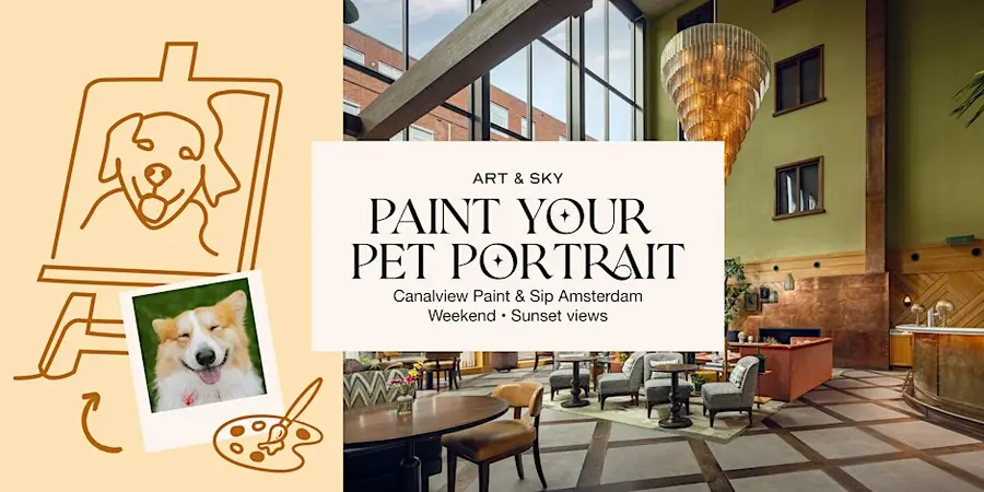 Friday Canalfront Painting: 3h00 workshop "Paint your pet portrait" Vessel