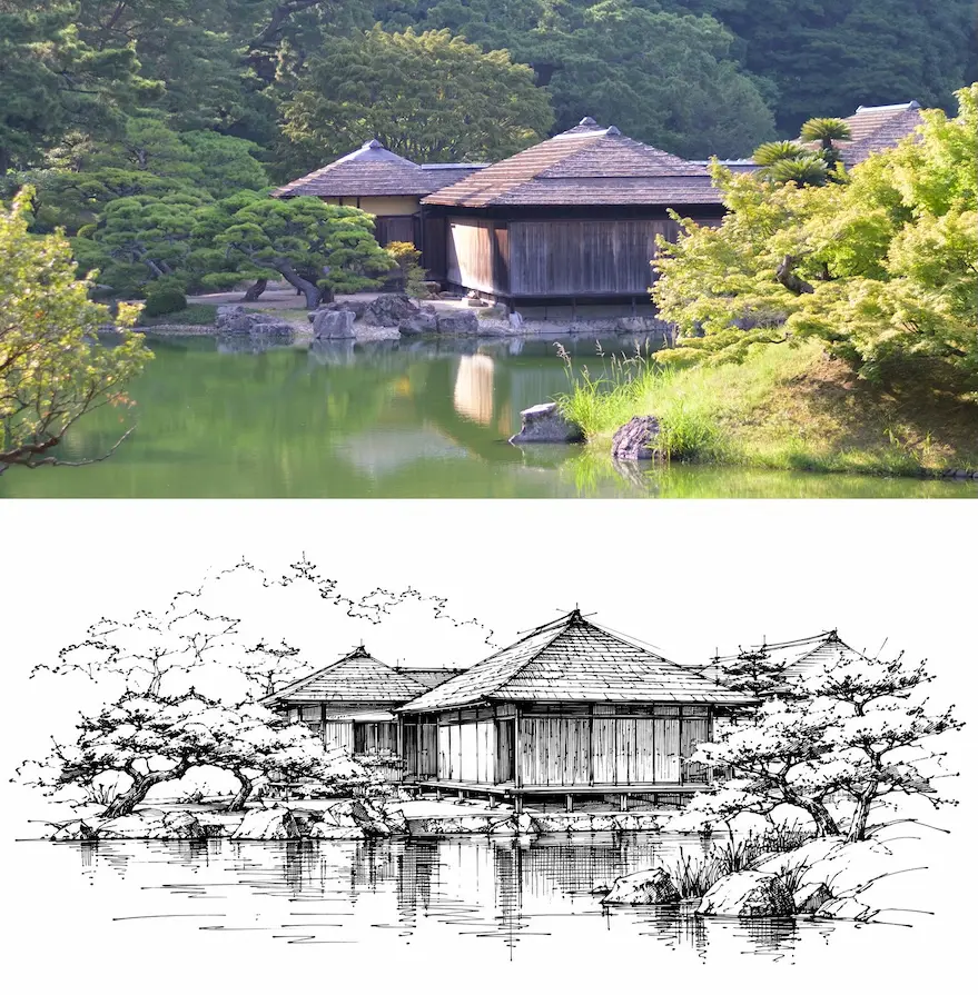 Japanese Landscape Drawing Workshop