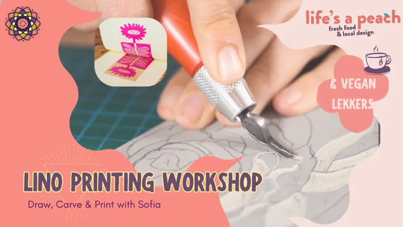 Lino printing workshop @ Life's a Peach