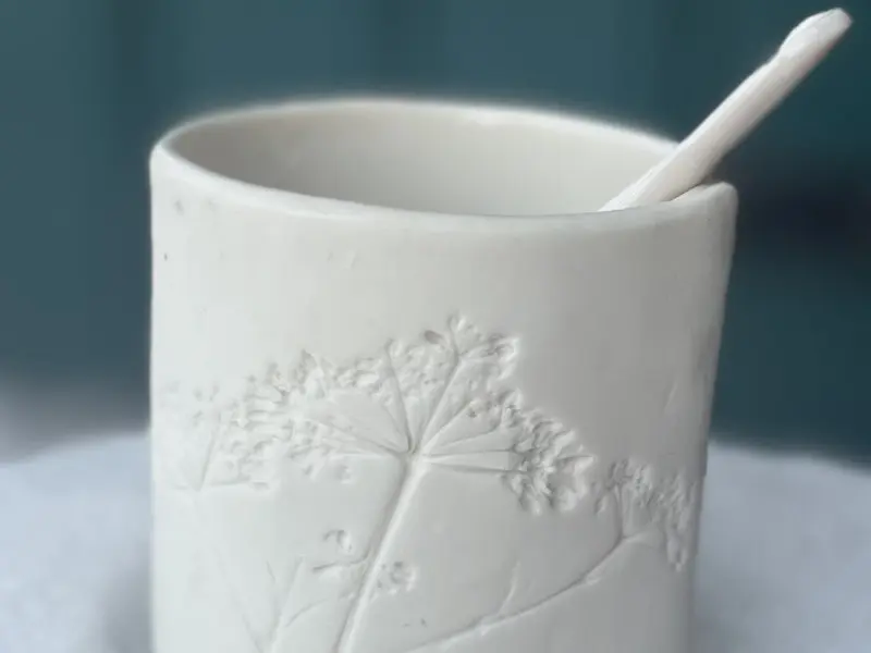 Make your own ceramic mug, spoon and mini plate