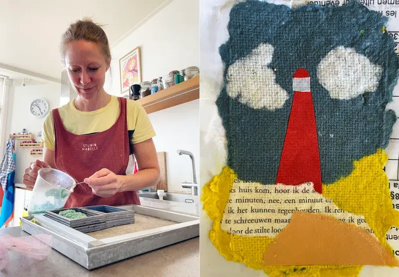 Recycled paper art