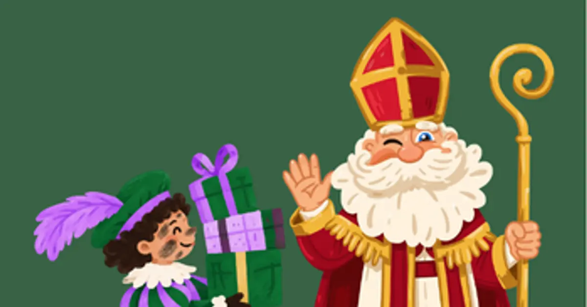 Sinterklaas celebration at Veluvine — Party in the foyer