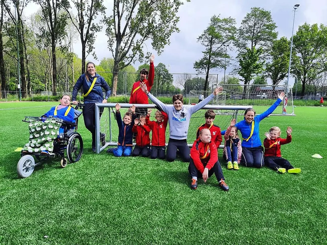 Football training for children with a disability