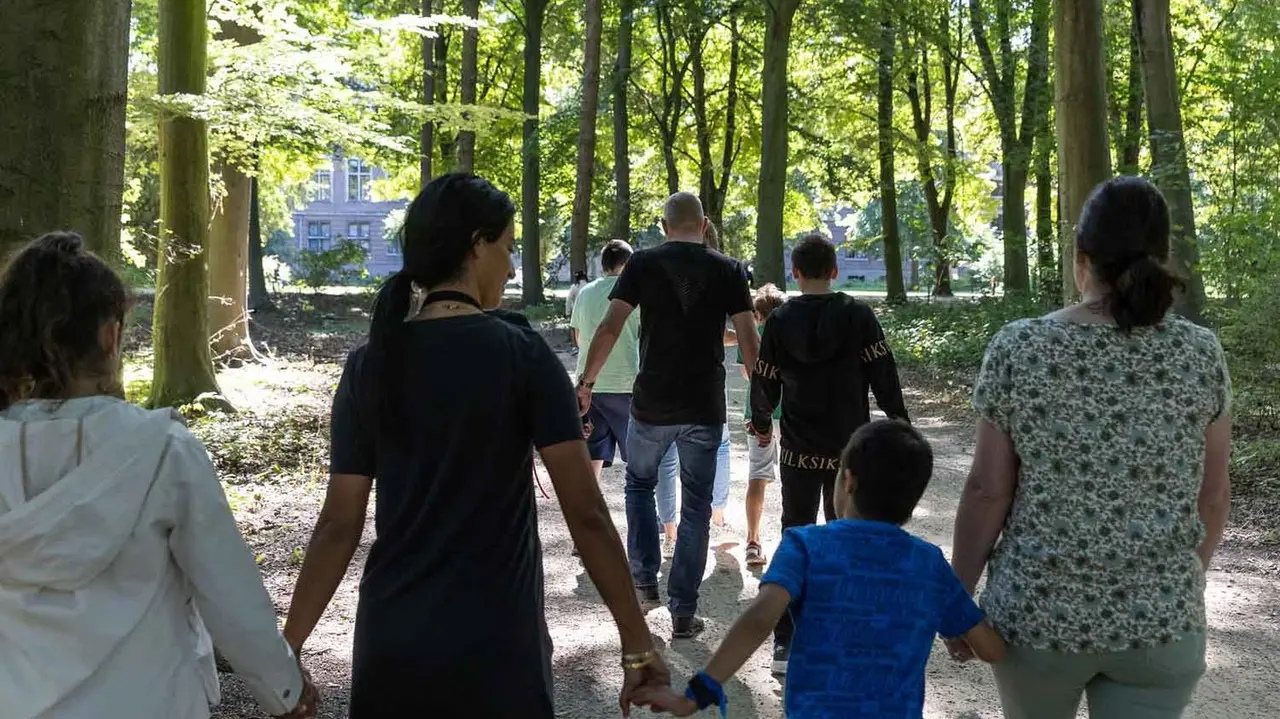Walking and having lunch with the children of Lievegoed Marjatta