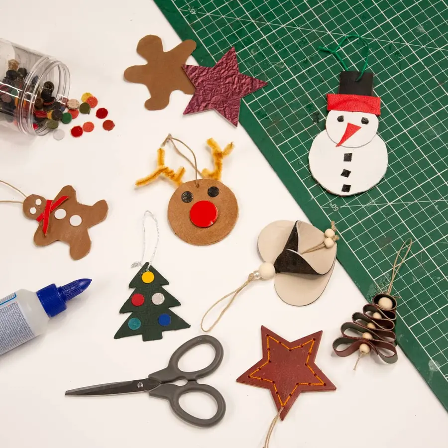 Workshop: making Christmas decorations from leather