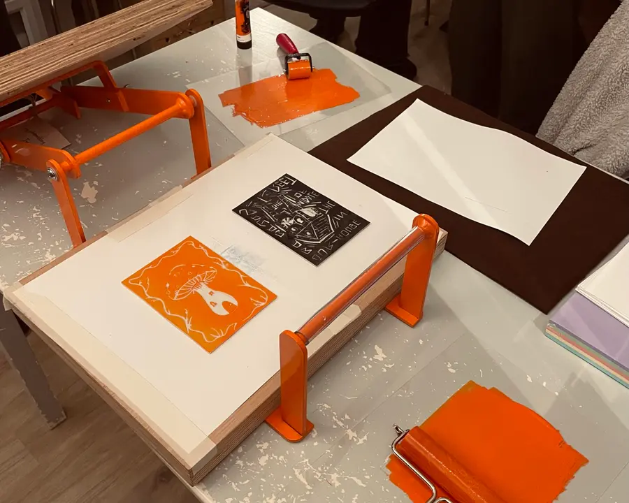 Linocut Workshop: WinterWonderKaart