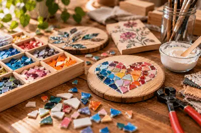 Workshop Mosaic and Wood