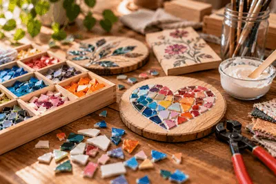 Workshop Mosaic and Wood