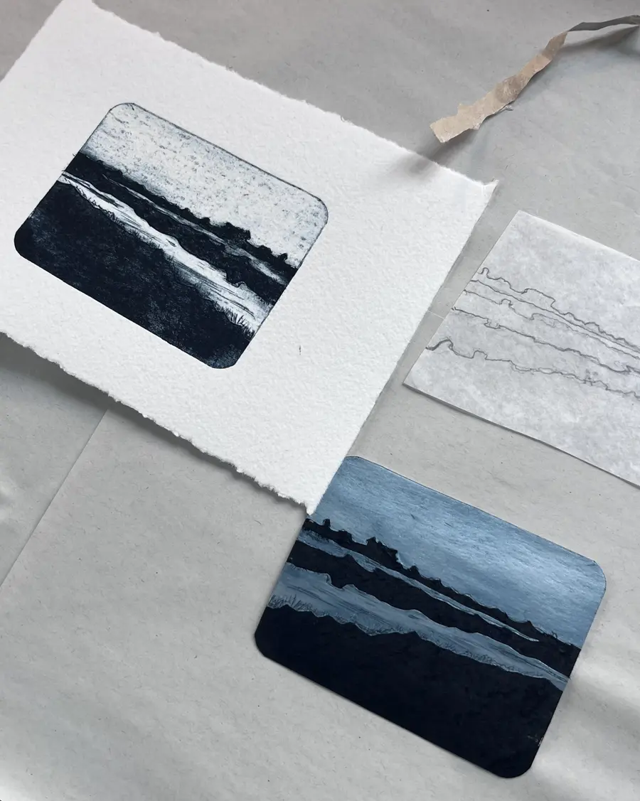 Workshop tetra-pak etching – autumn days
