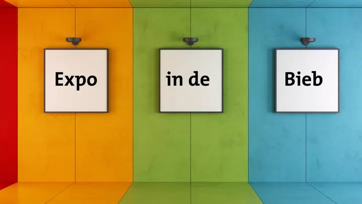 An exhibition in the library at Bibliotheek Velserbroek.