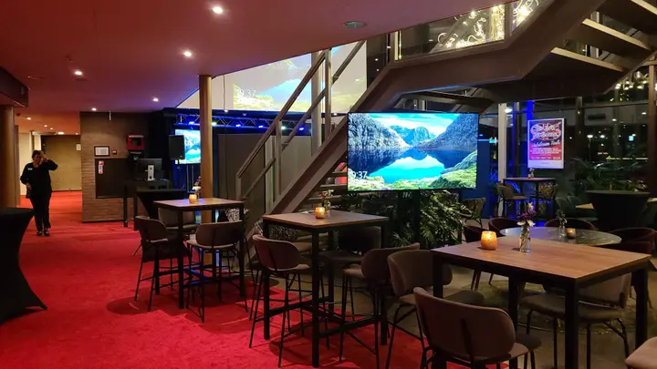 The foyer of the Schaffelaartheater, used for drinks and small events.