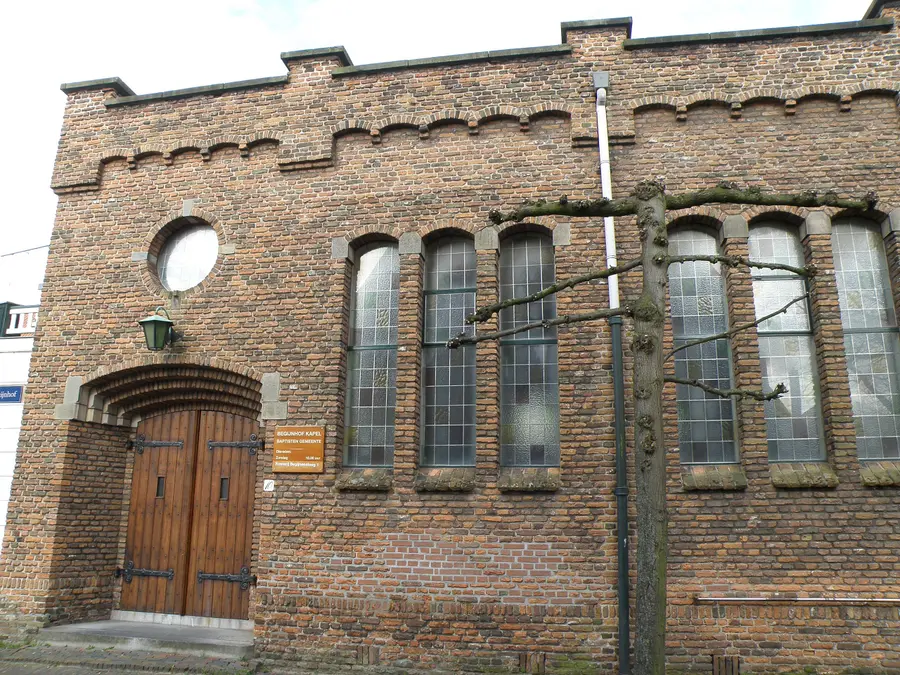 The Begijnhof chapel in Haarlem, the historic building that now houses Theater de Liefde, seen from the courtyard.