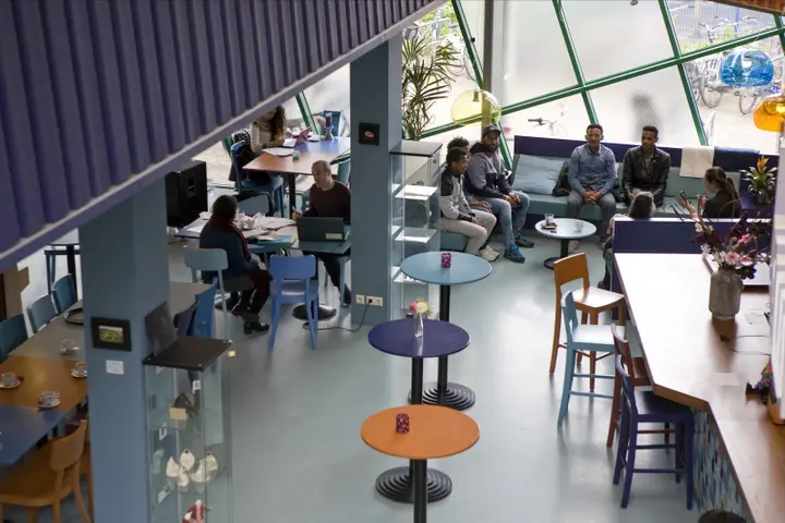 The café and foyer area of Theater De Omval