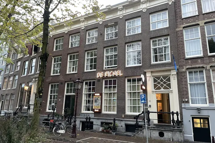 The exterior of Theater de Richel at Nieuwezijds Voorburgwal 282 in Amsterdam.