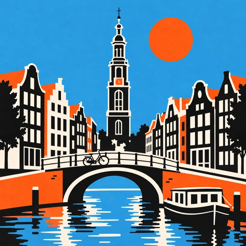 Amsterdam as a day-trip poster